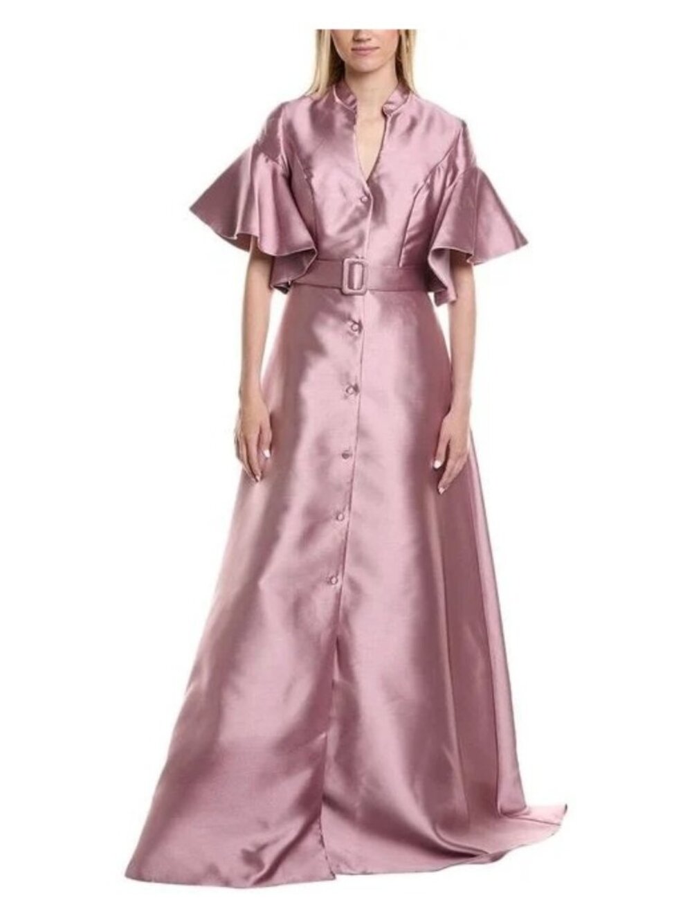 NWOT Rene Ruiz Mikado Shirt Gown Pink Size 8